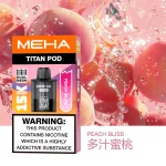 MEHA-泰坦煙彈-多汁蜜桃 一次性電子煙|MEHA 魅嗨 TITAN 泰坦|15000口-多汁蜜桃口味煙彈